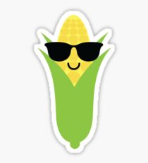 Corn Emoji Cool Sunglasses Sticker