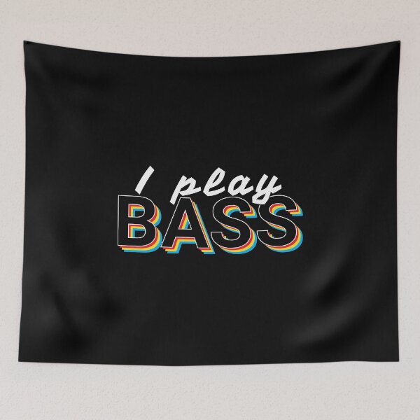 Item preview, I Play Bass Colorful Text designed and sold by nightsworthy.
