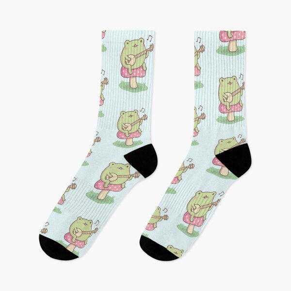 Item preview, Cute Frog Playing Banjo On Toadstool designed and sold by rustydoodle.
