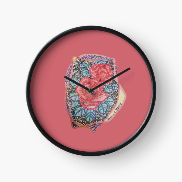 happyfish33_art flower12 Clock