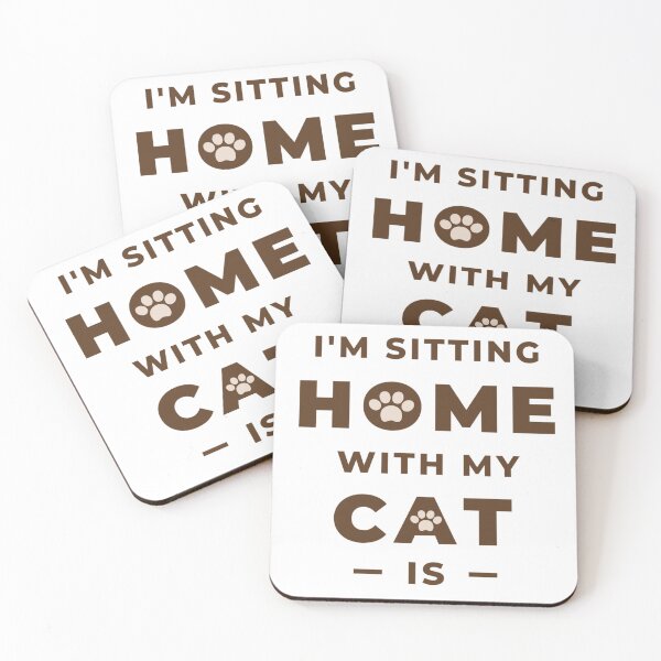 Item preview, I'm sitting home with my cat is designed and sold by Infinite Feeling Shop.
