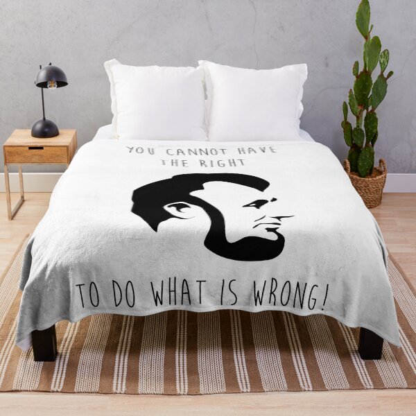 Item preview, Abraham Lincoln Black and White "You cannot have the right to do what is wrong!" Saying designed and sold by infinitygrafix.