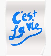 C'est la vie art print, typography, quote Poster