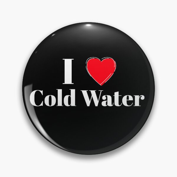 Item preview, I Love Cold Water - Red Heart - White Text - Wild Swimming Tees designed and sold by WildSwimming.