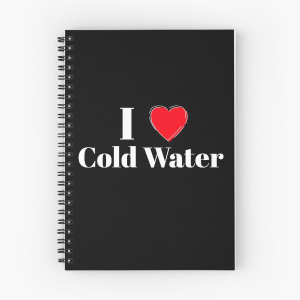 Item preview, I Love Cold Water - Red Heart - White Text - Wild Swimming Tees designed and sold by WildSwimming.