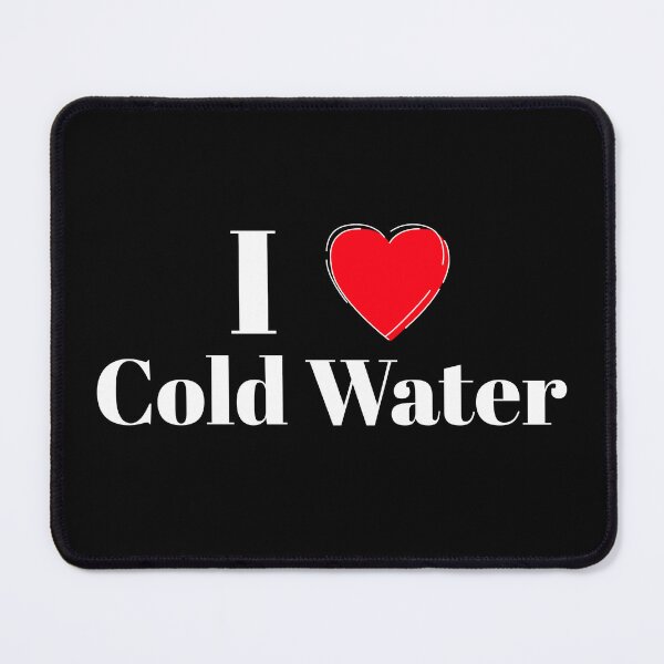 Item preview, I Love Cold Water - Red Heart - White Text - Wild Swimming Tees designed and sold by WildSwimming.