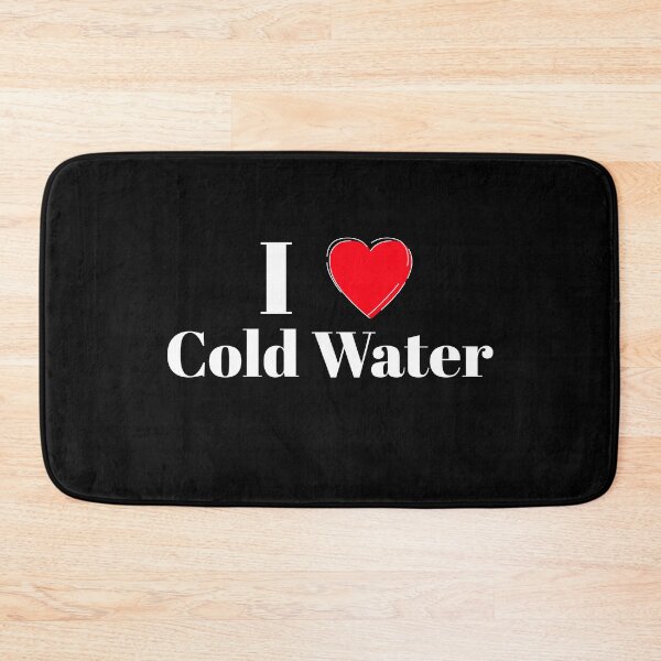 Item preview, I Love Cold Water - Red Heart - White Text - Wild Swimming Tees designed and sold by WildSwimming.