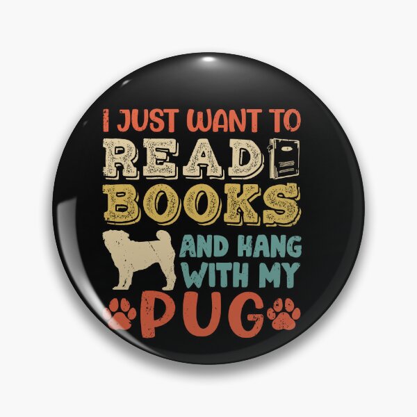 Artikelvorschau, Pug Dog Dad Mom And Book Lover entworfen und verkauft von rafaeltto.