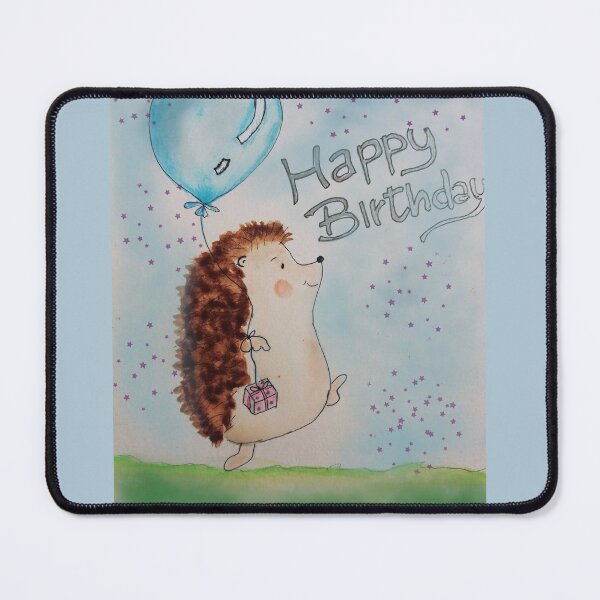 Item preview, Hedgehog Happy Birthday cards designed and sold by Sifan.