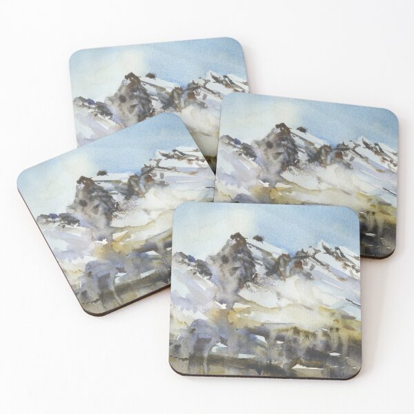 Artikelvorschau, Kunstmalerei Landschaftsgrafik Berge schneebedecktes Dekor. Schweizer Alpenkunst entworfen und verkauft von rfoxphoto.