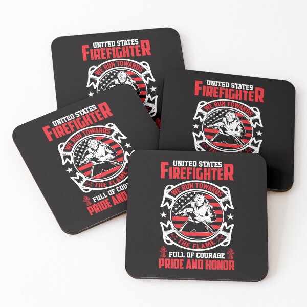Item preview, United States Firefighter We Run Towards The Flame Full Of Courage Pride And Honor designed and sold by verdecuddly.