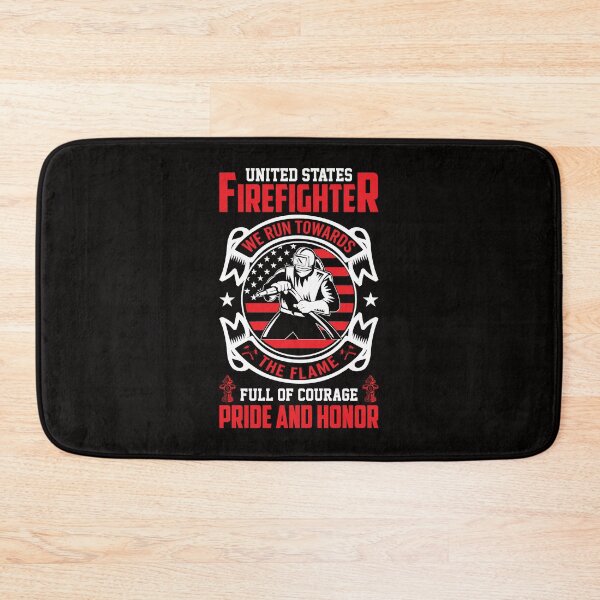 Item preview, United States Firefighter We Run Towards The Flame Full Of Courage Pride And Honor designed and sold by verdecuddly.