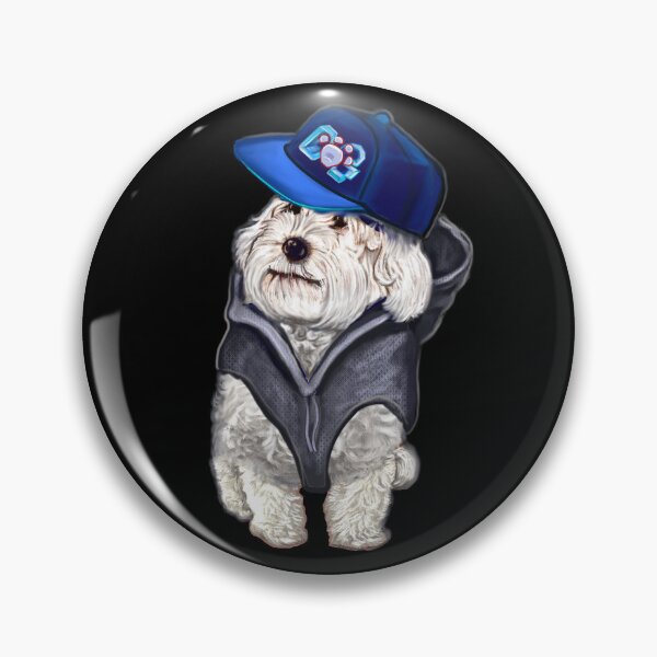 Item preview, Cavalier king charles spaniel dog in fancy dress hoodie and baseball cap,  white Cavapoo dog designed and sold by Artonmytee.