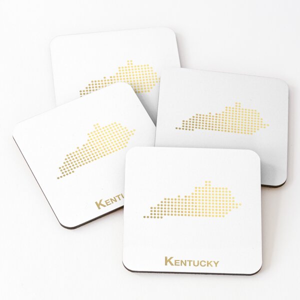 Item preview, Kentucky gold dotted map designed and sold by captaingursel.