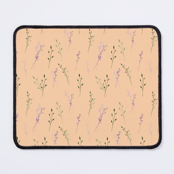 Item preview, Green Peach Violet Field Summer Flowers Pattern designed and sold by Missing In Art.