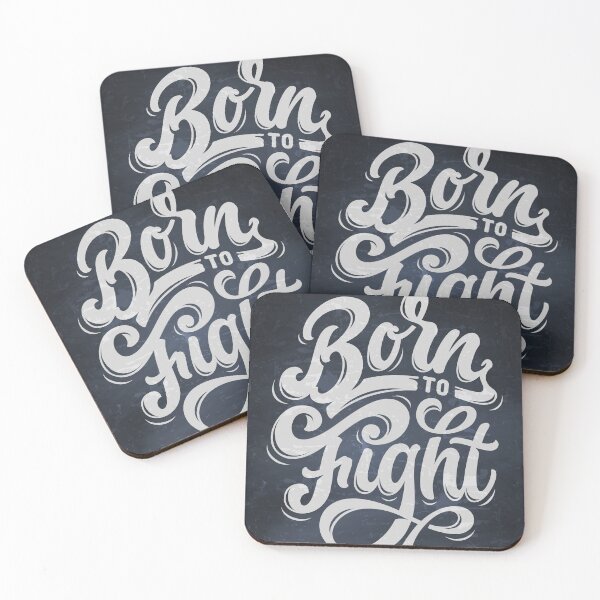 Item preview, Born to fight — Motivation lettering, quote designed and sold by GreekTavern1979.