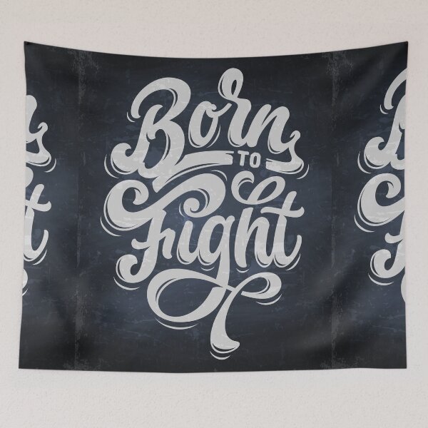 Item preview, Born to fight — Motivation lettering, quote designed and sold by GreekTavern1979.