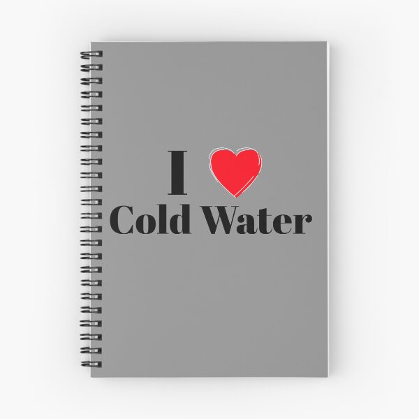 Item preview, I Love Cold Water - Red Heart - Black Text - Wild Swimming Tees designed and sold by WildSwimming.