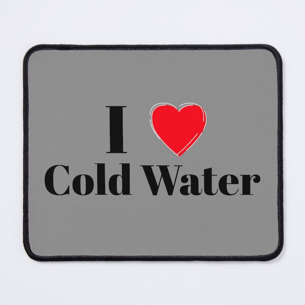 Item preview, I Love Cold Water - Red Heart - Black Text - Wild Swimming Tees designed and sold by WildSwimming.