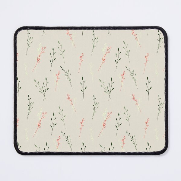 Item preview, Green Beige Red Field Summer Flowers Pattern designed and sold by Missing In Art.