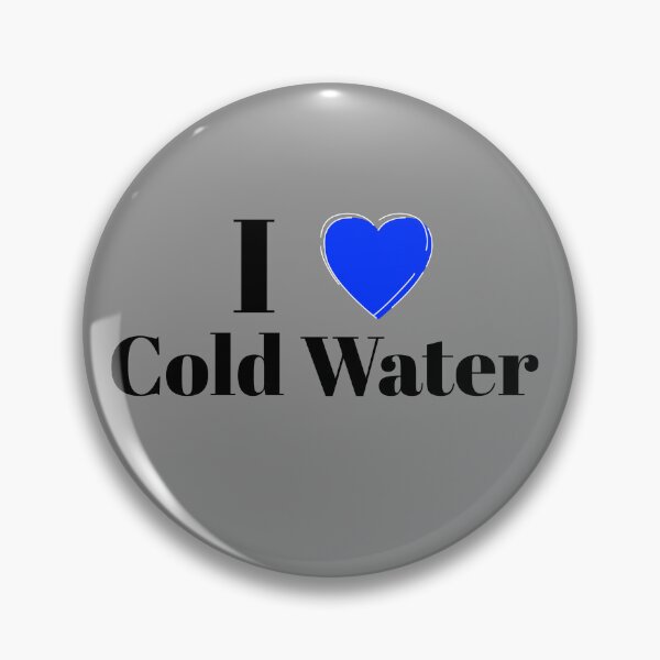 Item preview, I Love Cold Water - Blue Heart - Black Text - Wild Swimming Tees designed and sold by WildSwimming.