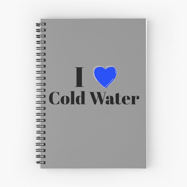 Item preview, I Love Cold Water - Blue Heart - Black Text - Wild Swimming Tees designed and sold by WildSwimming.
