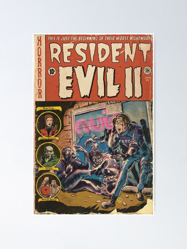 Resident Evil fan art Comic book cover" Poster Sale MarkScicluna | Redbubble