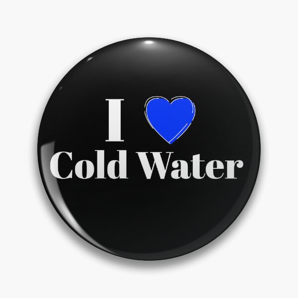 Item preview, I Love Cold Water - Blue Heart - White Text - Wild Swimming Tees designed and sold by WildSwimming.