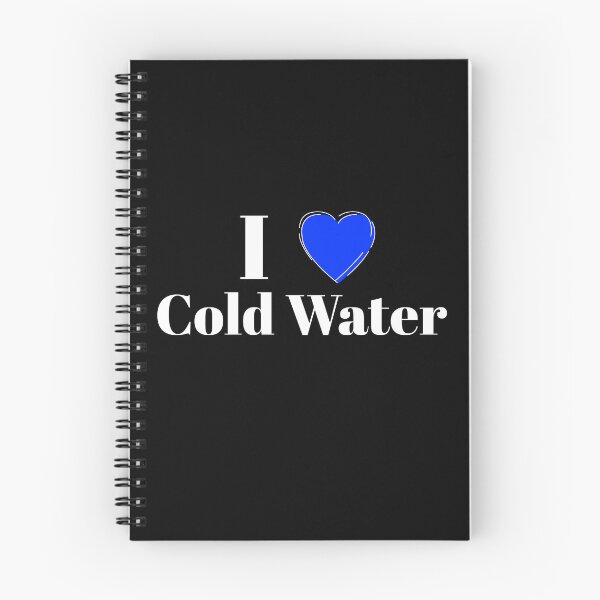 Item preview, I Love Cold Water - Blue Heart - White Text - Wild Swimming Tees designed and sold by WildSwimming.