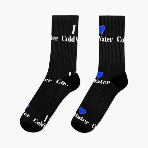 Item preview, I Love Cold Water - Blue Heart - White Text - Wild Swimming Tees designed and sold by WildSwimming.