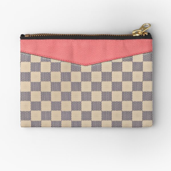 Pink Rose Luxury Leather Brand Fashion Designer Pattern Zipper Pouch