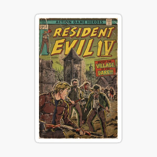 Resident Evil 4 fan art comic cover  Sticker