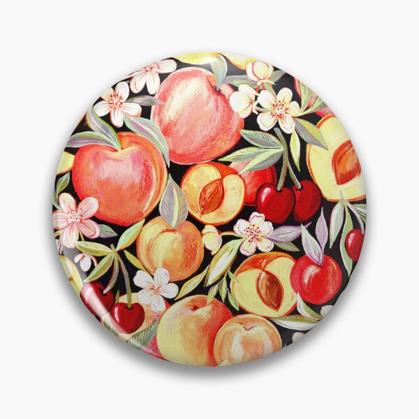 Item preview, Vivid Stone Fruit on Black designed and sold by micklyn.