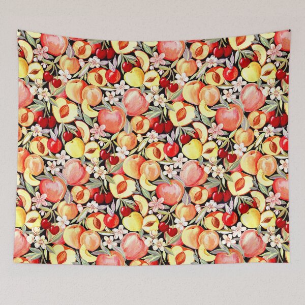 Item preview, Vivid Stone Fruit on Black designed and sold by micklyn.