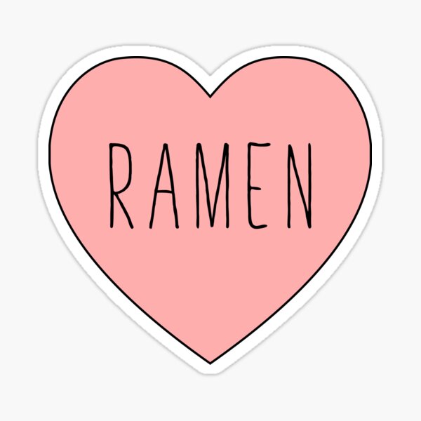 I Love Ramen Heart Sticker