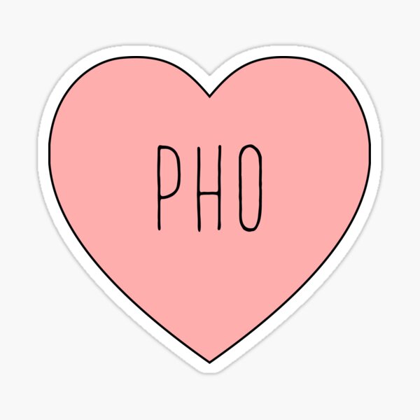 I Love Pho Heart Sticker