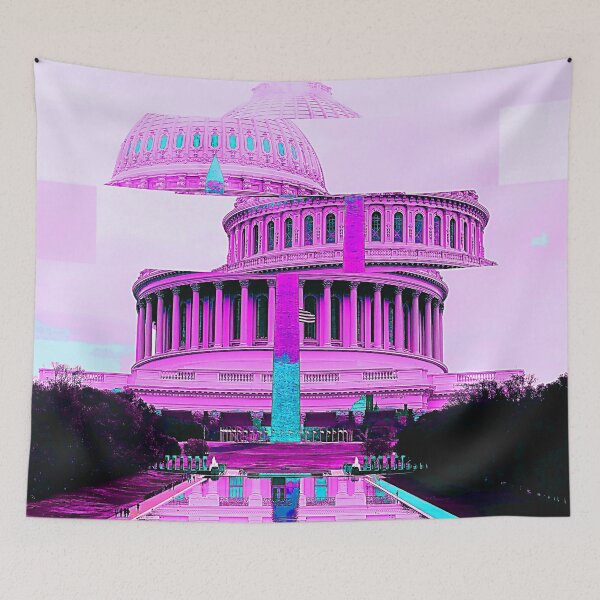 Item preview, Washington DC Obelisk Washington Monument Capitol Building Glitch Art designed and sold by glitchhub.