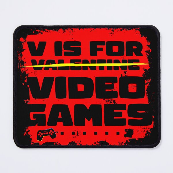 Item preview, V is for video games Valentine's day red edition. designed and sold by angelisart.