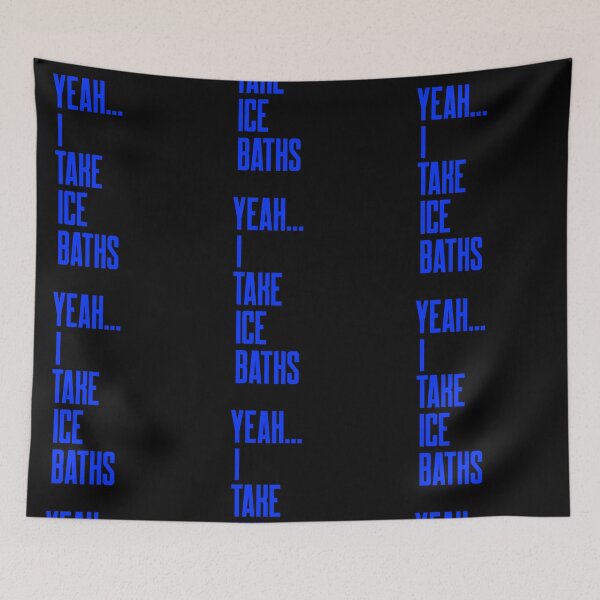 Item preview, Yeah I Take Ice Baths - Blue Text - Wild Swimming Tees designed and sold by WildSwimming.