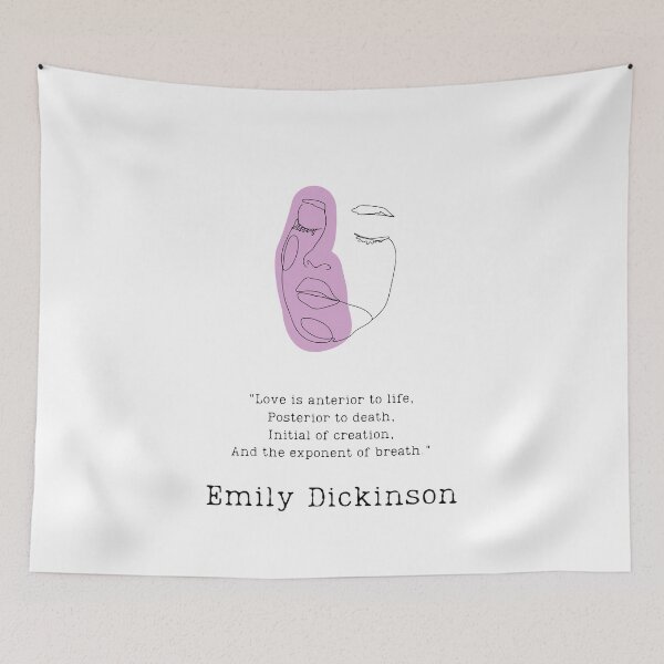 Item preview, "Love is anterior to life" - Emily Dickinson designed and sold by BookberryGarden.