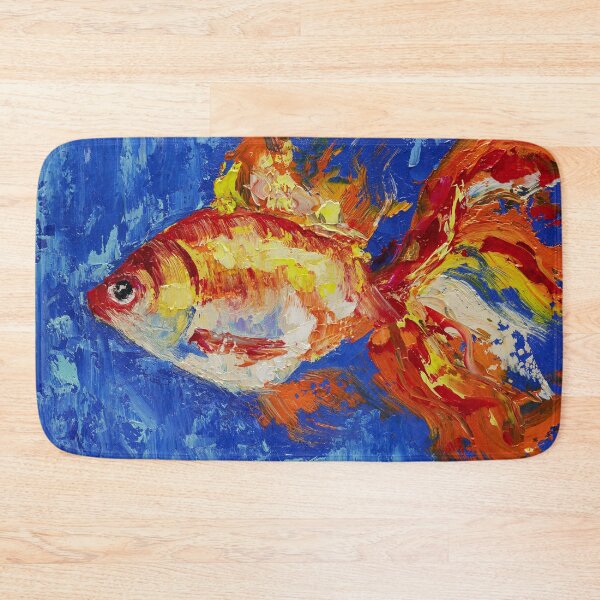 Item preview, Gold Fish Oil Painting Print designed and sold by NatalyMak.
