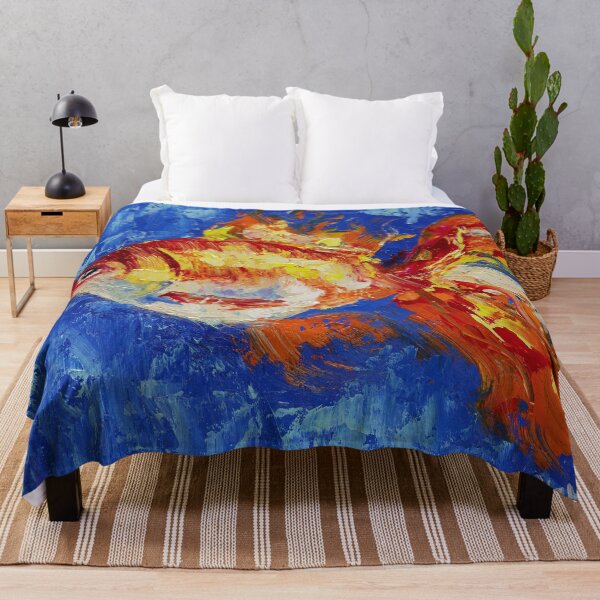Item preview, Gold Fish Oil Painting Print designed and sold by NatalyMak.