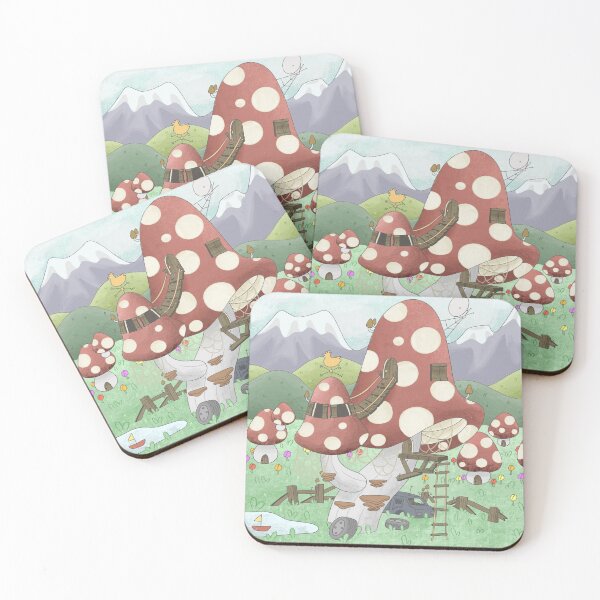 Item preview, Mushroom Village designed and sold by LadybugDraws.