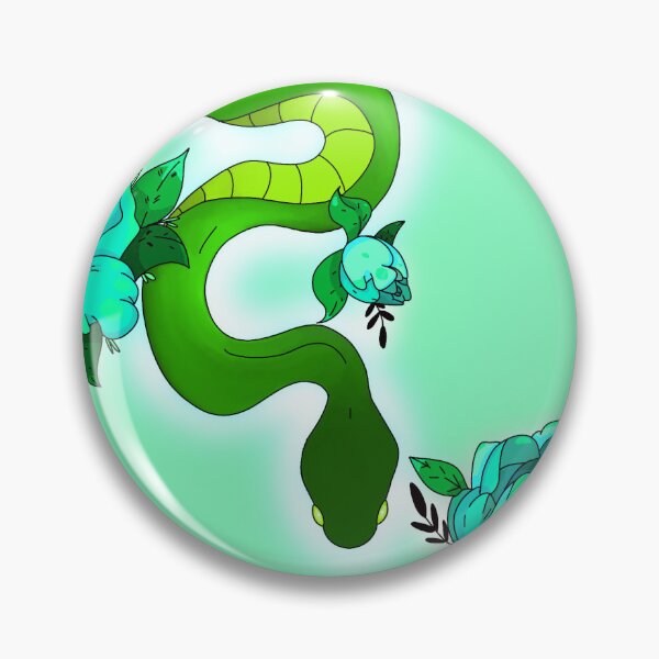 Item preview, Green snake and roses designed and sold by XoXy24.