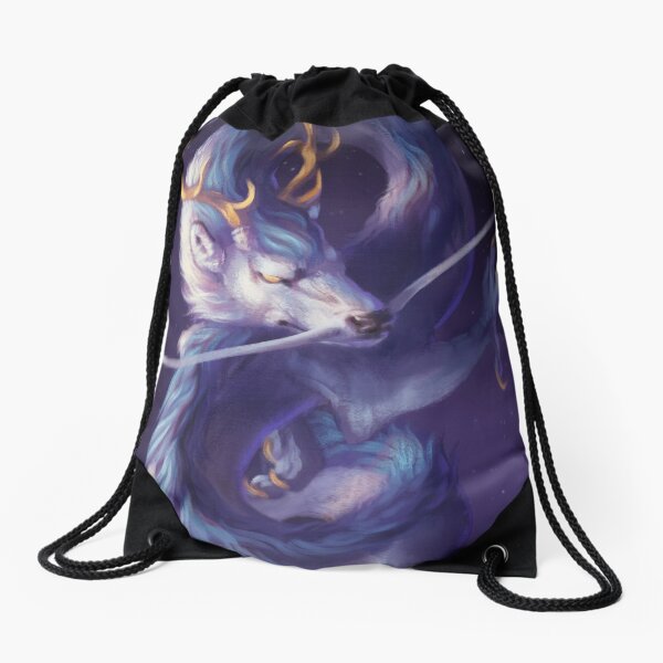 Cosmic Dragon Drawstring Bag