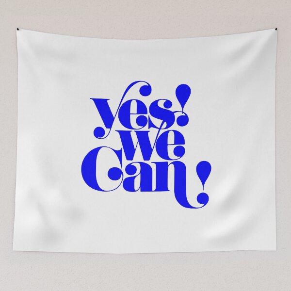Item preview, yes we can, motivational statement quote designed and sold by TrueType.