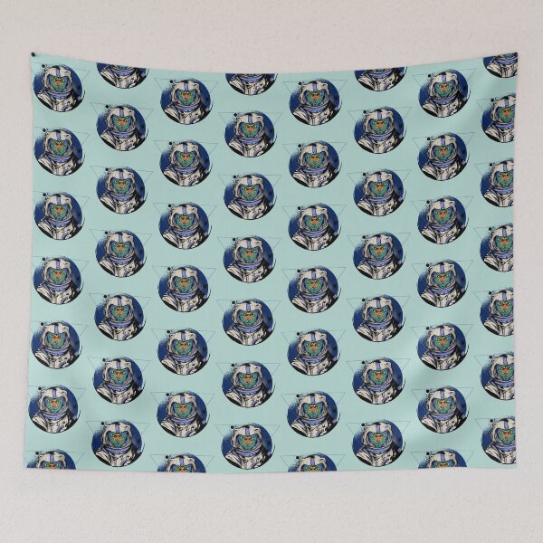 Item preview, Catstronaut- in space with a third eye and mandala elements designed and sold by Linizarti-casely Store.