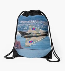 Typhoon Gina at Dawlish air show Drawstring Bag