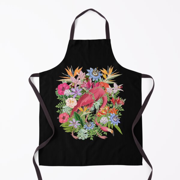 Item preview, Ornate Pink Flamingo And Beautiful Decorative Cascading Tropical Flowers designed and sold by TrulyEpoque.