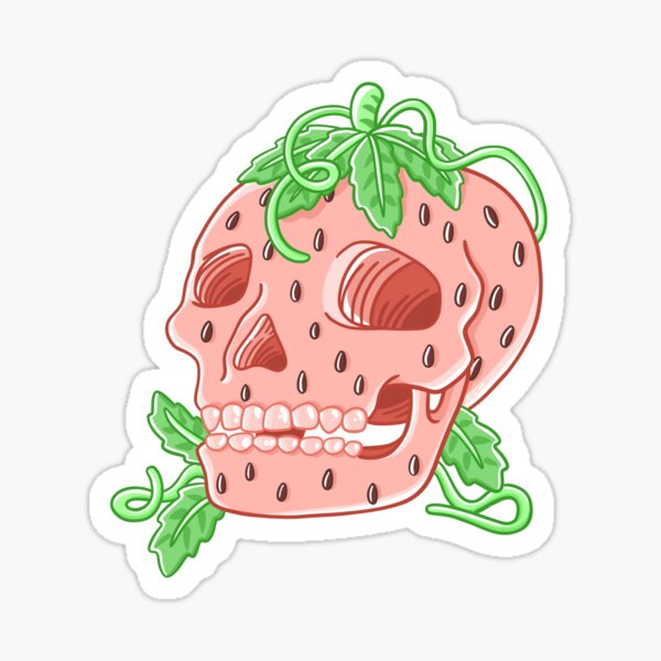 Item preview, Strawberry Skull designed and sold by LadybugDraws.